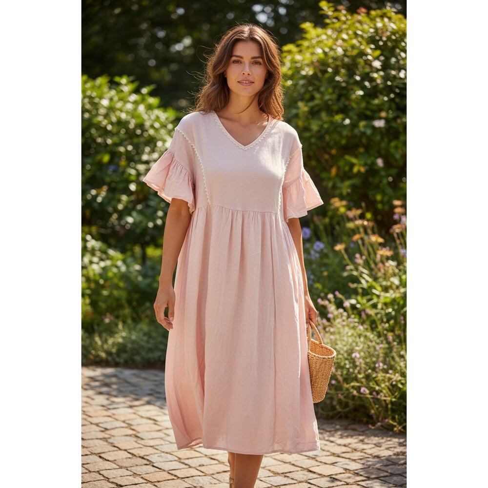 Hailey & Co. Babydoll Dress – Blush Pink
